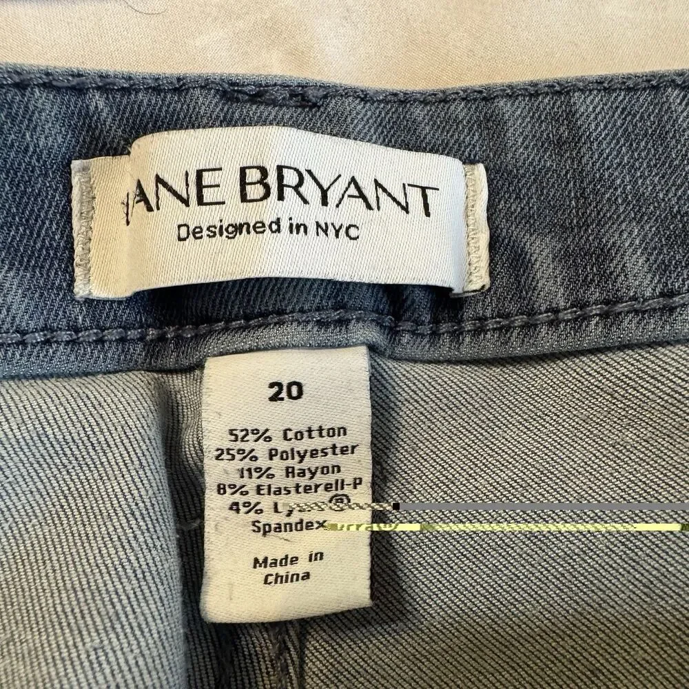LANE BRYANT Sz 20 High-Rise Ultimate Stretch Skinny Jeans zipper Casual Festival